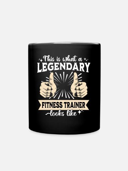 Legendärer Fitnesstrainer - Tasse einfarbig - Schwarz