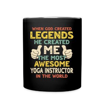 Yoga Instructor - Full Colour Mug - black - Front
