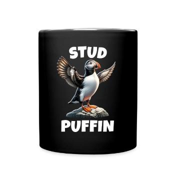 Puffin Saying - Full Colour Mug - black - Front