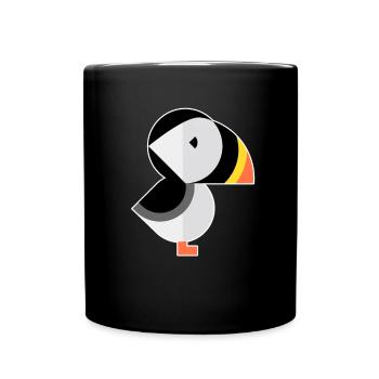 Papageientaucher - Tasse einfarbig - Schwarz - Vorne