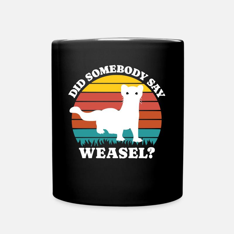 Wiesel - Tasse einfarbig - Schwarz