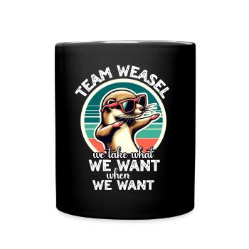 Funny Weasel Sayings - Full Colour Mug - black - Front