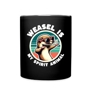 Funny Weasel Sayings - Full Colour Mug - black - Front