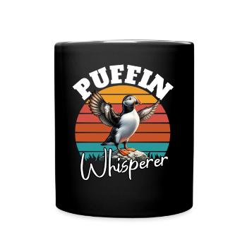 Puffin Whisperer - Full Colour Mug - black - Front