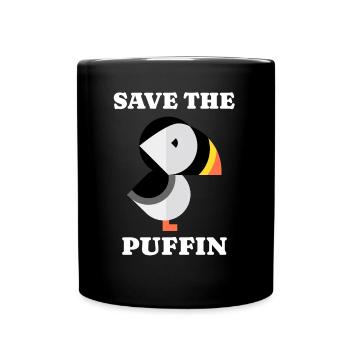 Save Puffin - Full Colour Mug - black - Front