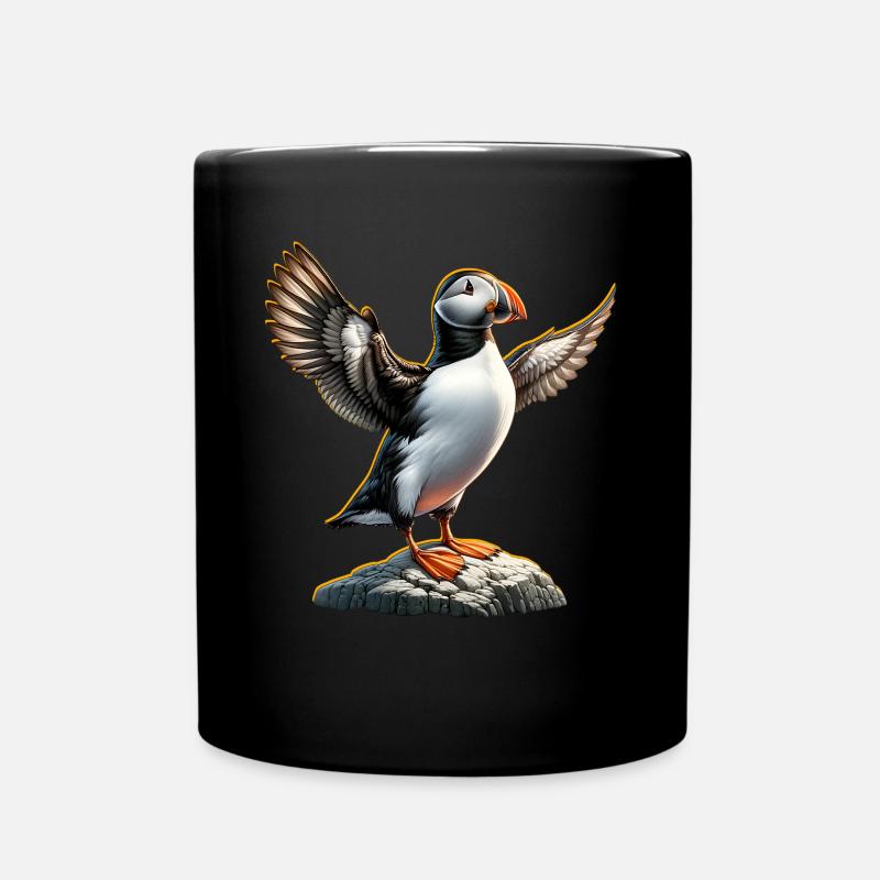 Macareux, macareux - Mug uni - noir
