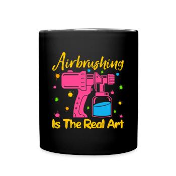 L’aérographe d’artiste cool est le vrai cadeau de motivation artistique - Mug uni - noir - Devant