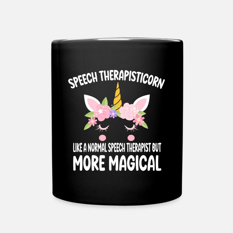 Orthophonisteicorn drôle d’hérapiste cadeau - Mug uni - noir