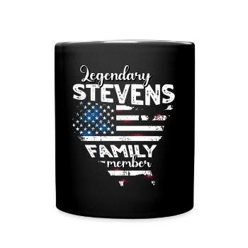 Familie Stevens US - Tasse einfarbig - Schwarz - Vorne