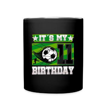 11th birthday Boy Soccer 11 Years Old Gifts - Tasse einfarbig - Schwarz - Vorne