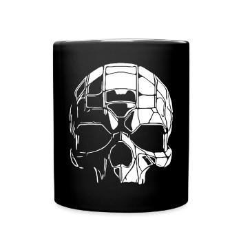 Totenkopf - Tasse einfarbig - Schwarz - Vorne
