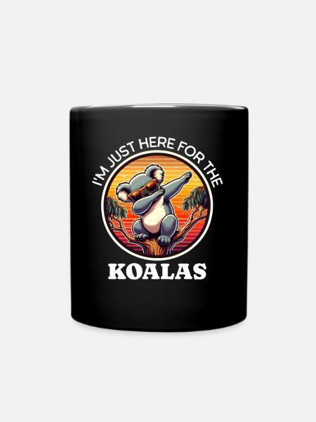 Lustige Koala Sprüche - Tasse einfarbig - Schwarz