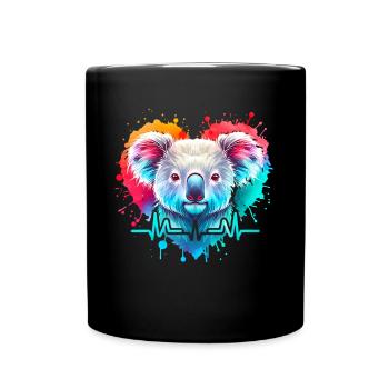 Koala Cardio - Tasse einfarbig - Schwarz - Vorne