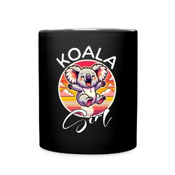Koala Girl - Tasse einfarbig - Schwarz - Vorne
