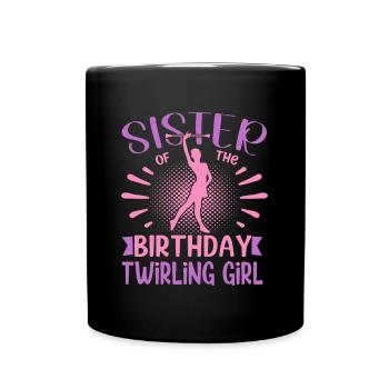 Sœur De La Famille De La Fille D’anniversaire Twirling - Mug uni - noir - Devant