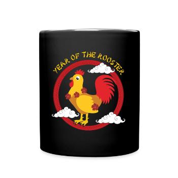 Année Du Coq Zodiaque Mignon Kawaii Nouvel An - Mug uni - noir - Devant
