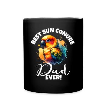 Best Sun Conure Papa - Full Colour Mug - black - Front