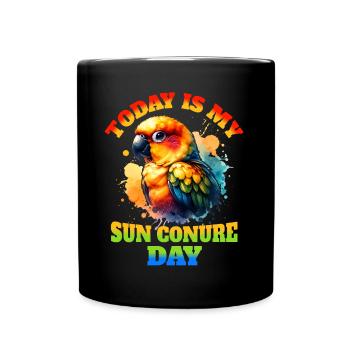 Sun parakeet sayings - Full Colour Mug - black - Front