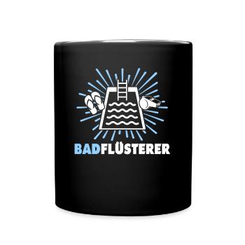 Schwimmmeister Bademeister - Tasse einfarbig - Schwarz - Vorne