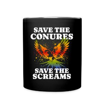Save Sun Conure - Full Colour Mug - black - Front