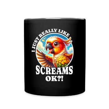 I Love Sun Parakeet Saying - Full Colour Mug - black - Front