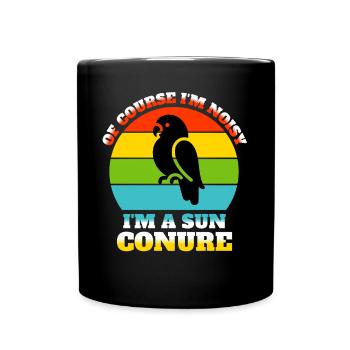 Funny Sun Parakeet Sayings - Full Colour Mug - black - Front