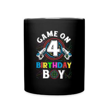 Jeu de Lasertag sur 4 Anniversaire Garçon Intérieur Laser Tag - Mug uni - noir - Devant