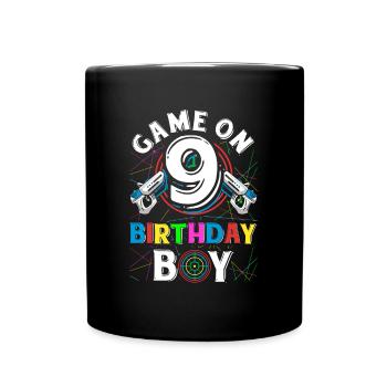Jeu de Lasertag sur 9 Anniversaire Garçon Intérieur Laser Tag - Mug uni - noir - Devant