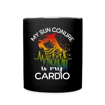 Sun parakeet ECG Sun parakeet Heart line - Full Colour Mug - black - Front
