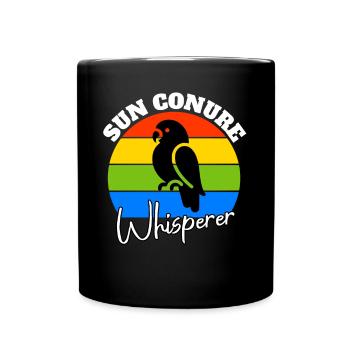 Sun Parakeet Whisperer - Full Colour Mug - black - Front
