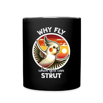 Funny cockatiel sayings - Full Colour Mug - black - Front