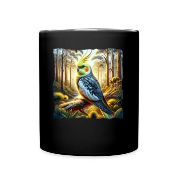 Cockatiel - Full Colour Mug - black - Front