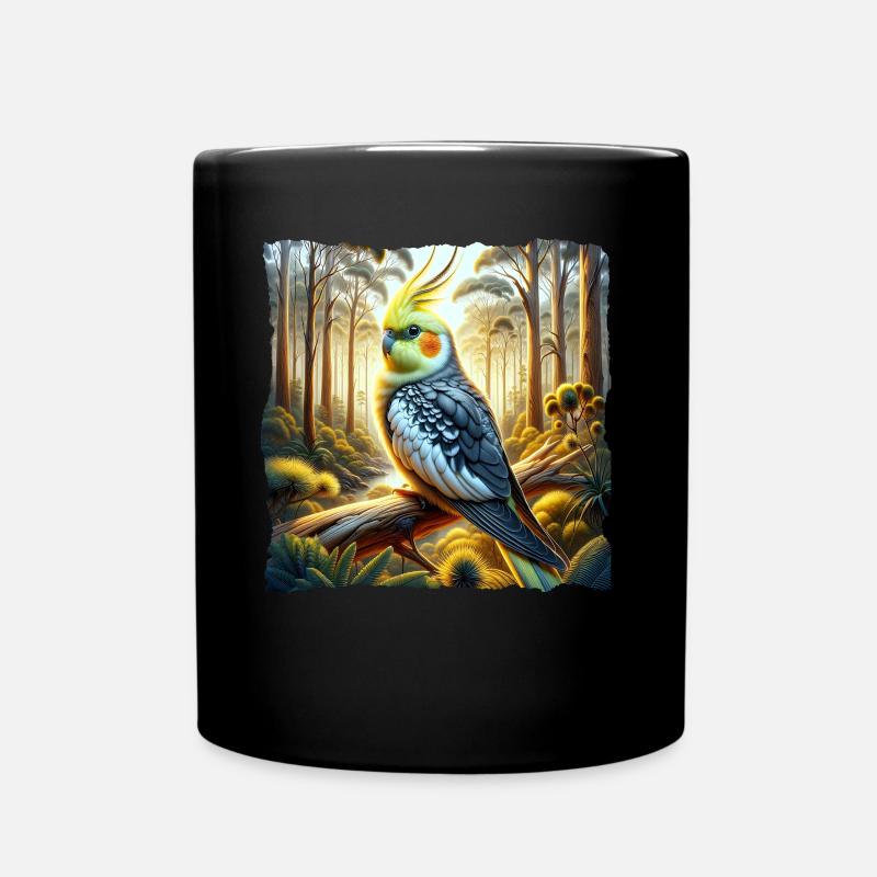Nymphensittich - Tasse einfarbig - Schwarz