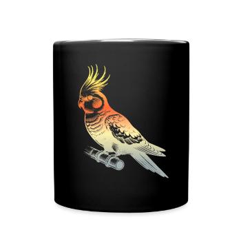 Cockatiel - Full Colour Mug - black - Front