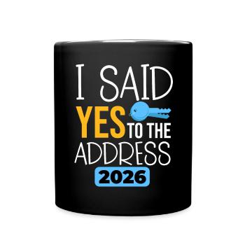 J’ai dit oui à l’adresse 2026 - Mug uni - noir - Devant