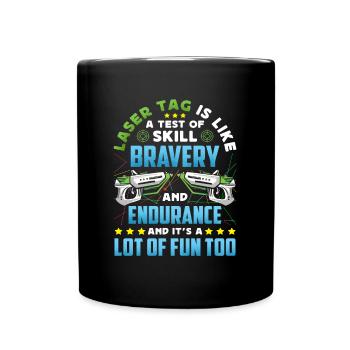 Laser Tag Geschenk Lastertag Spieler Jungs - Tasse einfarbig - Schwarz - Vorne