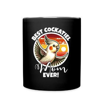 Best Cockatiel Mom - Full Colour Mug - black - Front