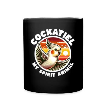Funny cockatiel sayings - Full Colour Mug - black - Front