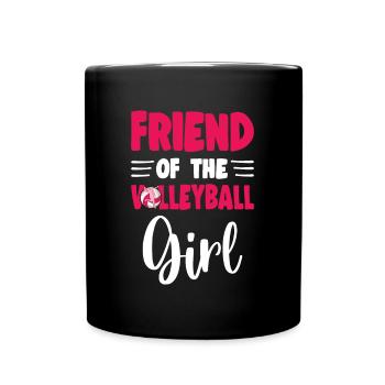 Friend Of the Birthday Girl Volleyball Family - Full Colour Mug - black - Front