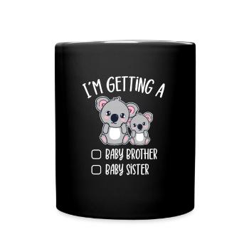 I'm Getting A Baby Brother Baby Sister Koala Gift - Tasse einfarbig - Schwarz - Vorne