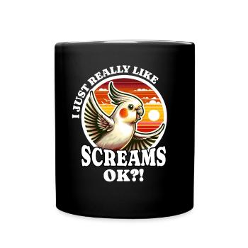 J’adore le dicton cockatiel - Mug uni - noir - Devant
