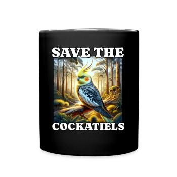 Save Cockatiel - Full Colour Mug - black - Front