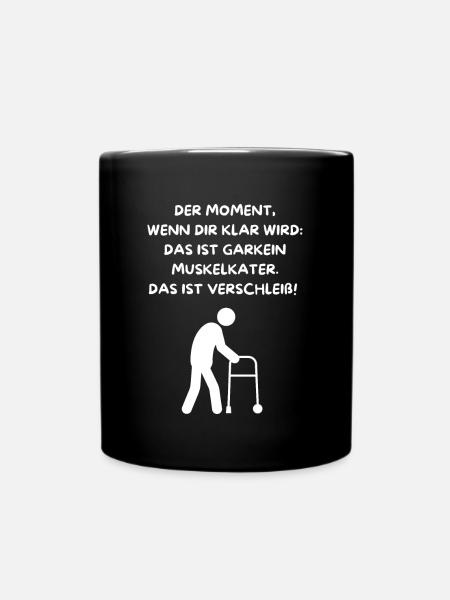 DER MOMENT WENN DIR KLAR WIRD, DASS MAN ALT IST 2 - Tasse einfarbig - Schwarz