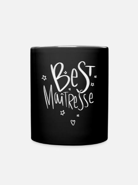 Best Maîtresse, pour remercier de l'année scolaire - Mug uni - noir