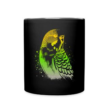 Perruche ondulée - Mug uni - noir - Devant