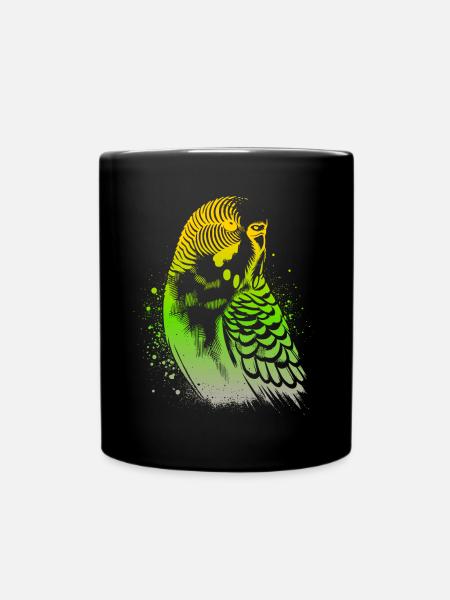 Wellensittich - Tasse einfarbig - Schwarz