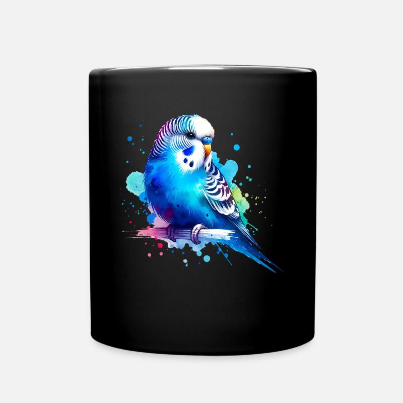 Wellensittich - Tasse einfarbig - Schwarz
