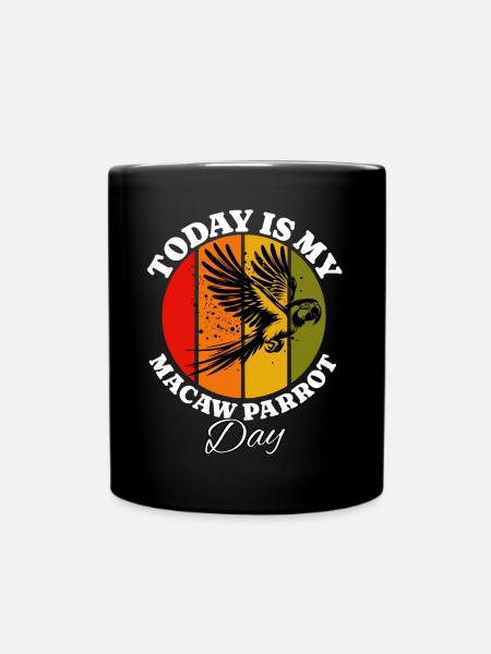 Papageie - Tasse einfarbig - Schwarz