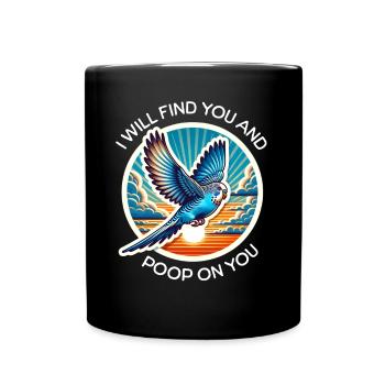 Dictons de perruche - Mug uni - noir - Devant