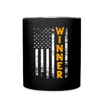 Gewinner Winner - Tasse einfarbig - Schwarz - Vorne
